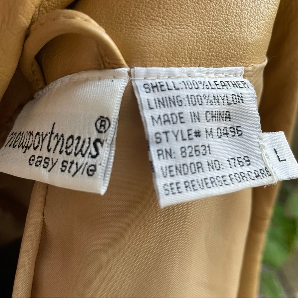 Vintage tan/brown Newportnews leather full length coat - Picture 14 of 14